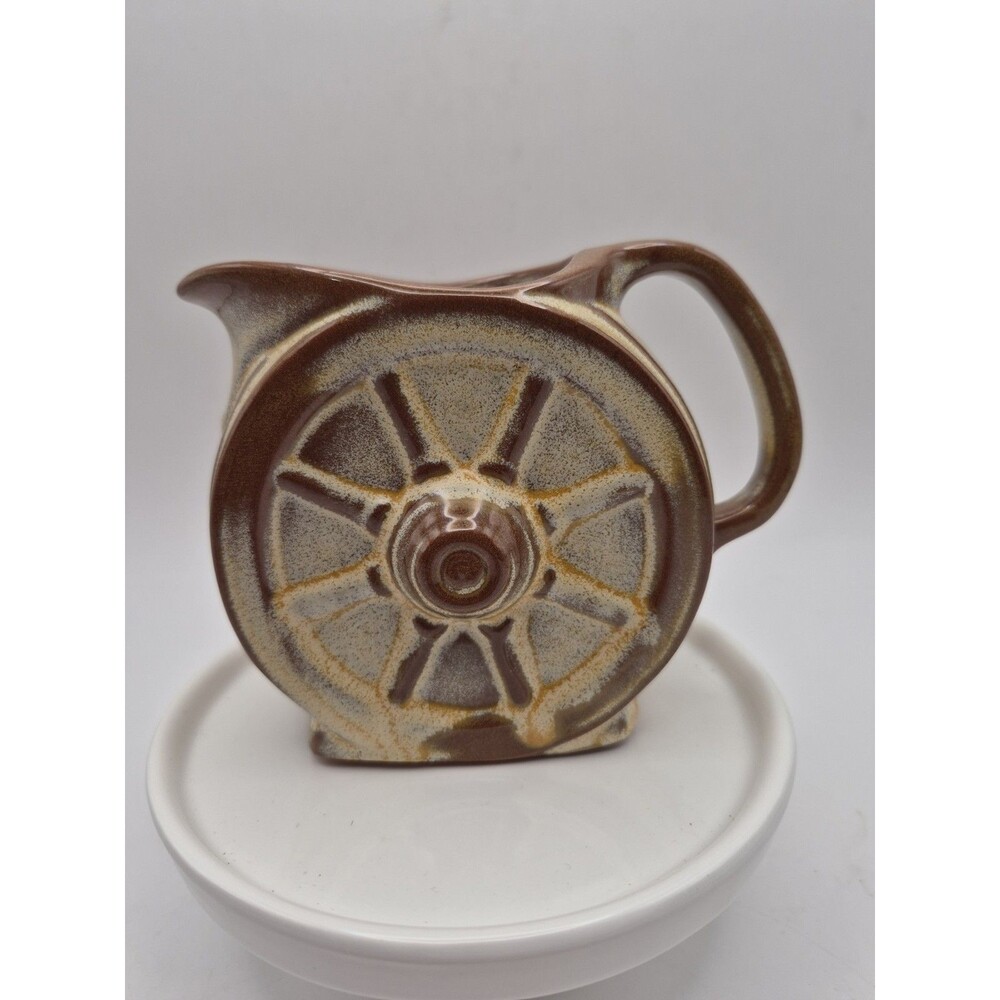 Vintage Ceramic Frankoma Creamer Desert Gold Wagon Wheel #94A